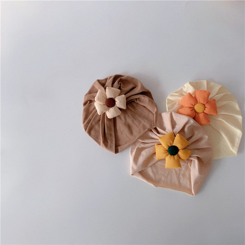 -ベビー フラワー キャップ ターバンハット 帽子【mh0000699】 - mamahalo shop - ベビー用帽子 -  べビー服 - 子供服 - 男の子 - 女の子