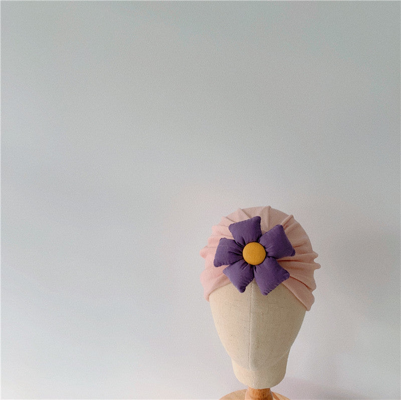 -ベビー フラワー キャップ ターバンハット 帽子【mh0000699】 - mamahalo shop - ベビー用帽子 -  べビー服 - 子供服 - 男の子 - 女の子