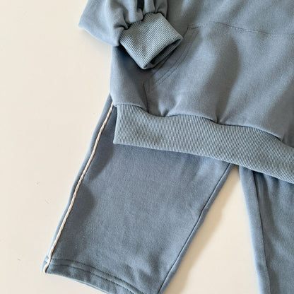 長袖セットアップ キッズ セットアップ スウェット ポケット トレーナー トップス サイドライン パンツ【mh0001197】
