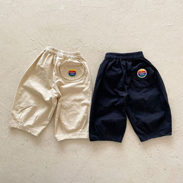 ロングパンツ・スウェットパンツ キッズ レインボー パッチ ルーズ パンツ【mh0001478】