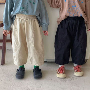 ロングパンツ・スウェットパンツ キッズ レインボー パッチ ルーズ パンツ【mh0001478】