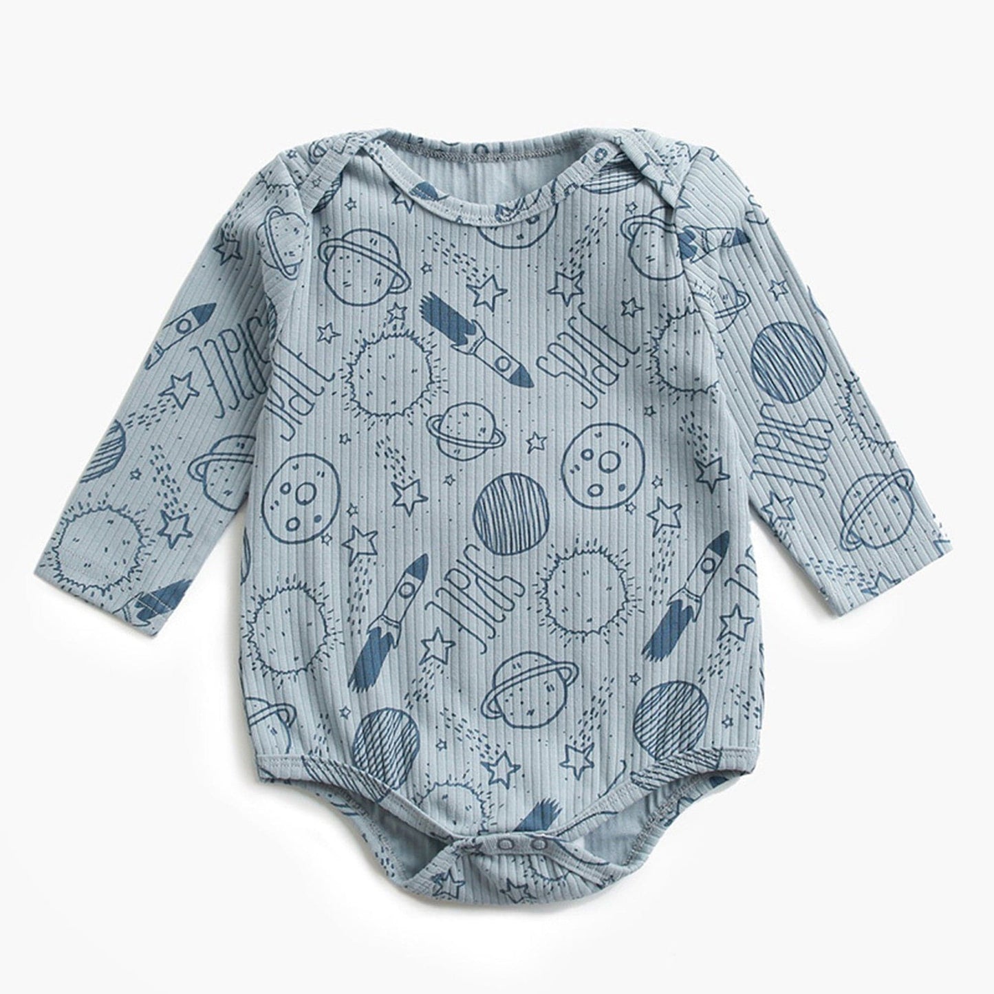 長袖ロンパース ベビー ポテト くるま プリント 長袖 ロンパース【mh0000468】