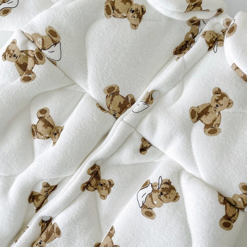 アウタージャンプスーツ ベビー くま ベア キルティング アウター ジャンプスーツ【mh0001098】