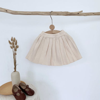 スカート Beige / 90cm ベビー キッズ ニット プリーツ スカート【mh0000895】