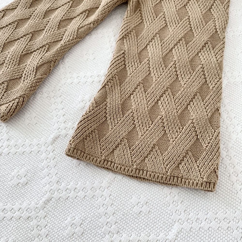 ロングパンツ・スウェットパンツ キッズ ニット ワイドレッグパンツ フレアパンツ【mh0001061】