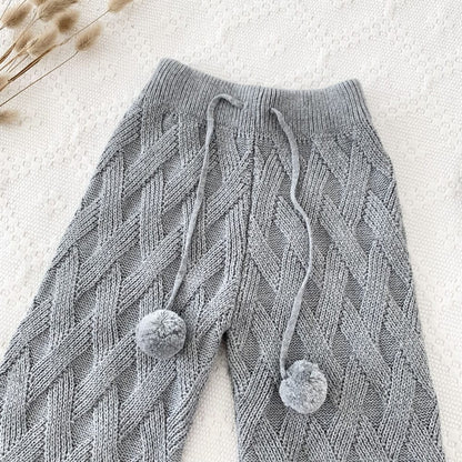 ロングパンツ・スウェットパンツ キッズ ニット ワイドレッグパンツ フレアパンツ【mh0001061】