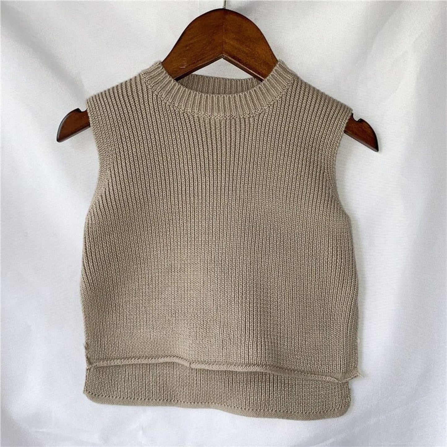 ベスト Green / 9M 73cm ベビー ニット サイドオープン ベスト【mh0000314】