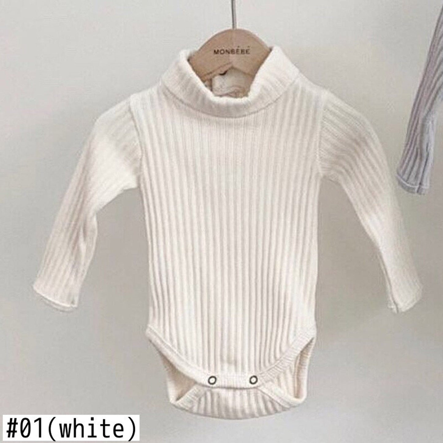 長袖ロンパース ベビー タートル ハイネック ロンパース【mh0000222】