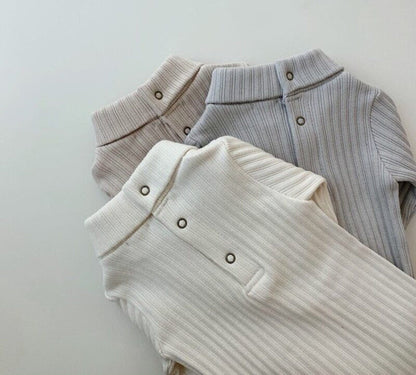 長袖ロンパース ベビー タートル ハイネック ロンパース【mh0000222】