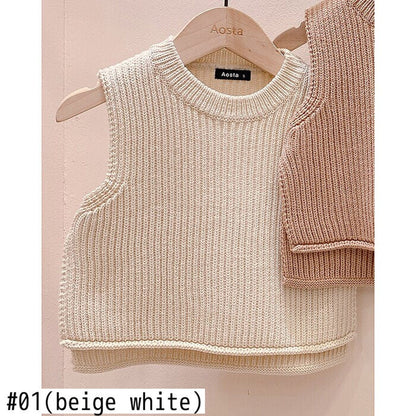 ベスト ベビー ニット サイドオープン ベスト【mh0000314】